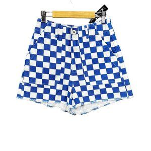 New Urban Daizy Maisie Checkmate Cut Out Shorts Race Day sz Sm Papermoon Cut Off